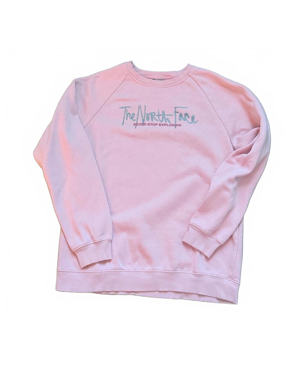The North Face Women's Pink Crewneck Sweatshirt Medium